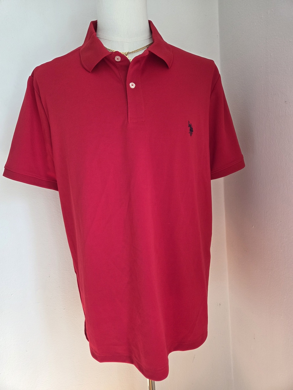 U.S. Polo Assn. Bright Red Short Sleeve Polo